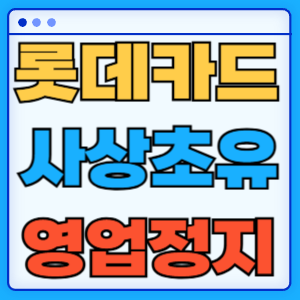 롯데카드 영업정지