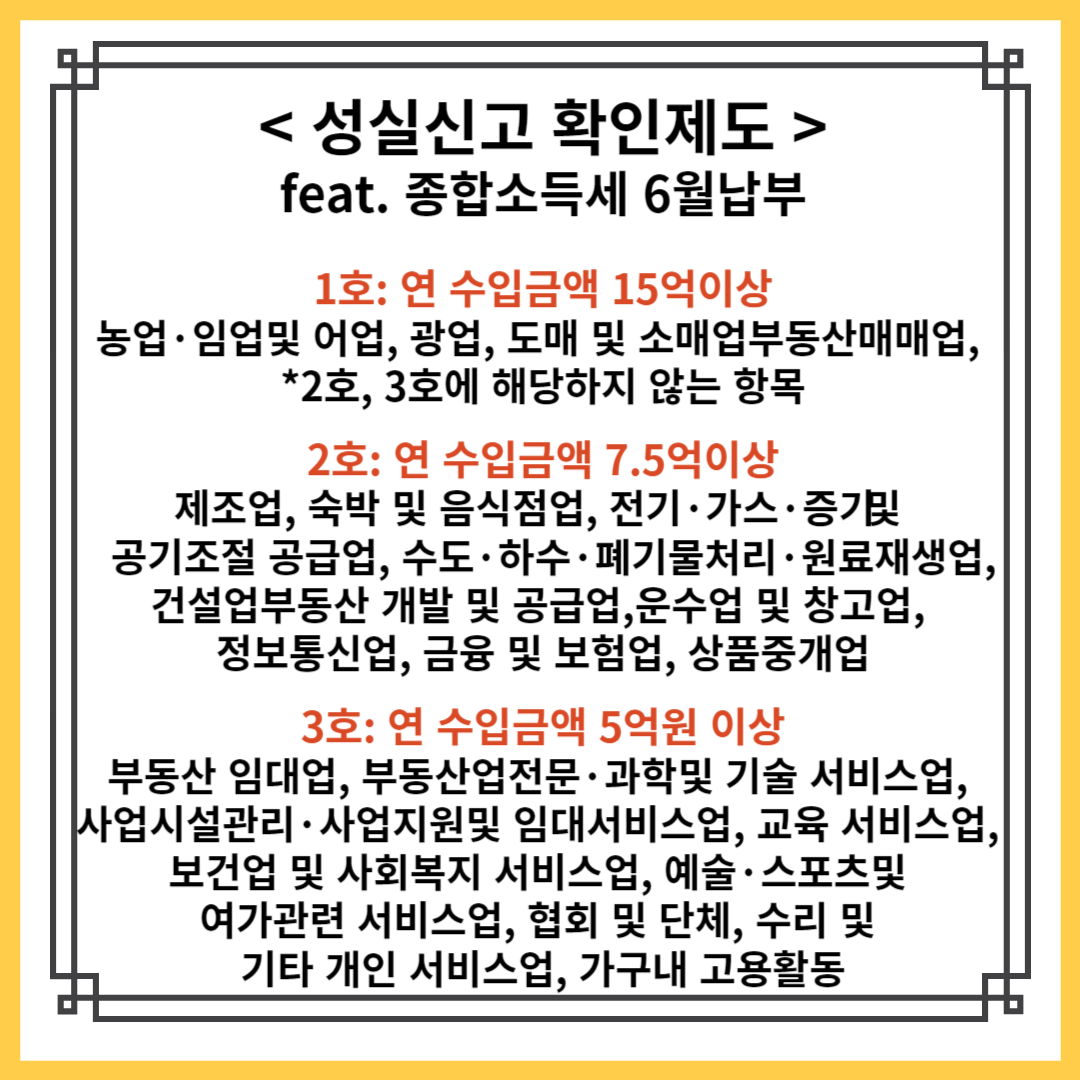 성실신고 확인제도 대상