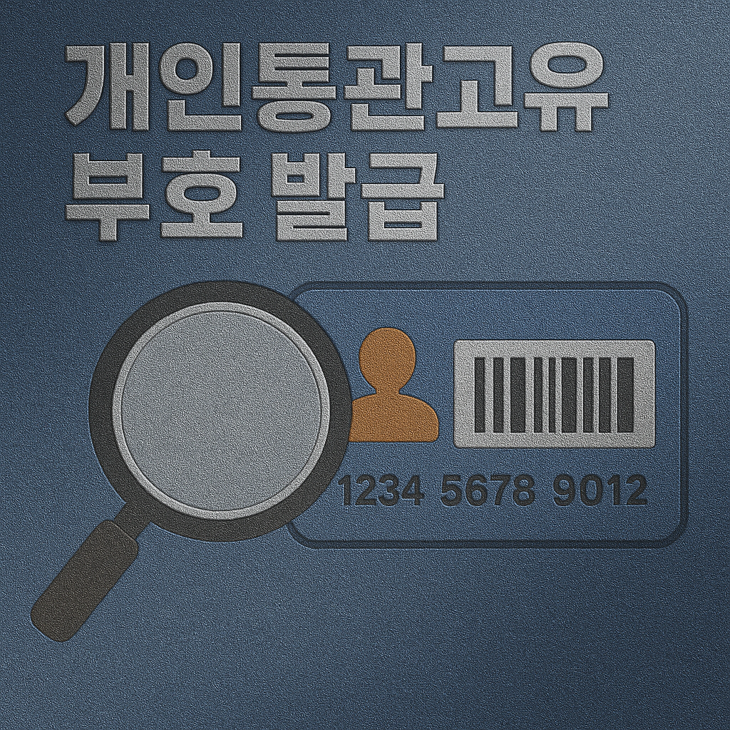 개인통관고유부호 발급 신청방법