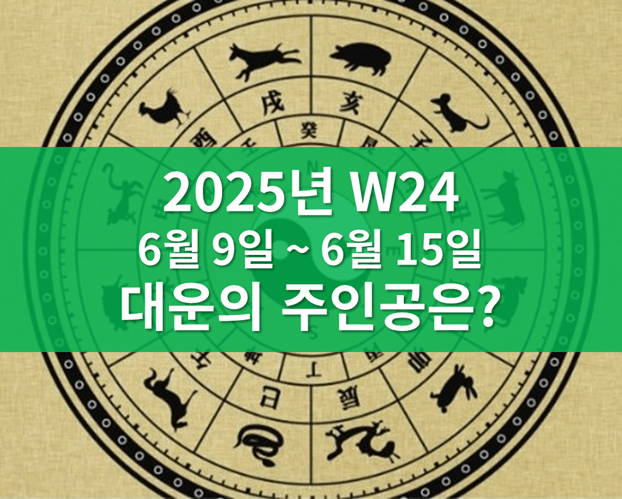 [2025년 W24 주간 운세] 6/9~6/15 대운 들어오는 띠는?