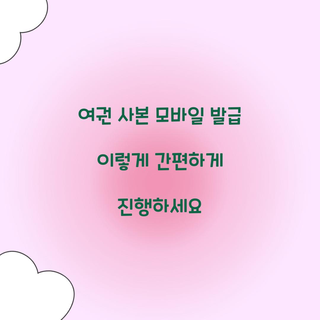 여권 사본 모바일 발급