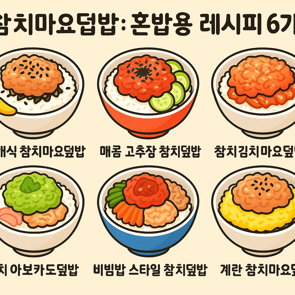 참치마요덮밥, 혼밥용 레시피 6가지