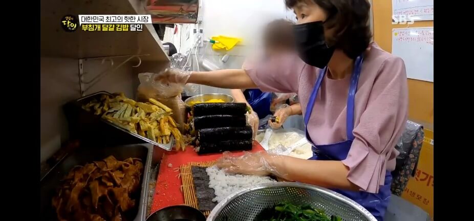 생활의 달인 989회 부침개 달걀 김밥 달인 대구 서문시장 에덴김밥