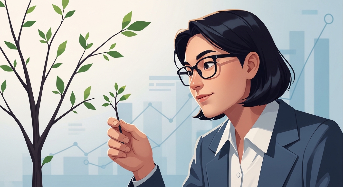 희망저축계좌2를 통해 미래를 계획하고 자산 성장을 기대하는 한국인의 모습