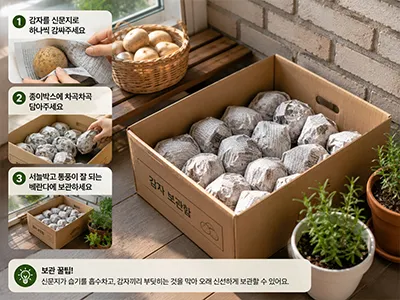 감자 종이에 싸서 보관
