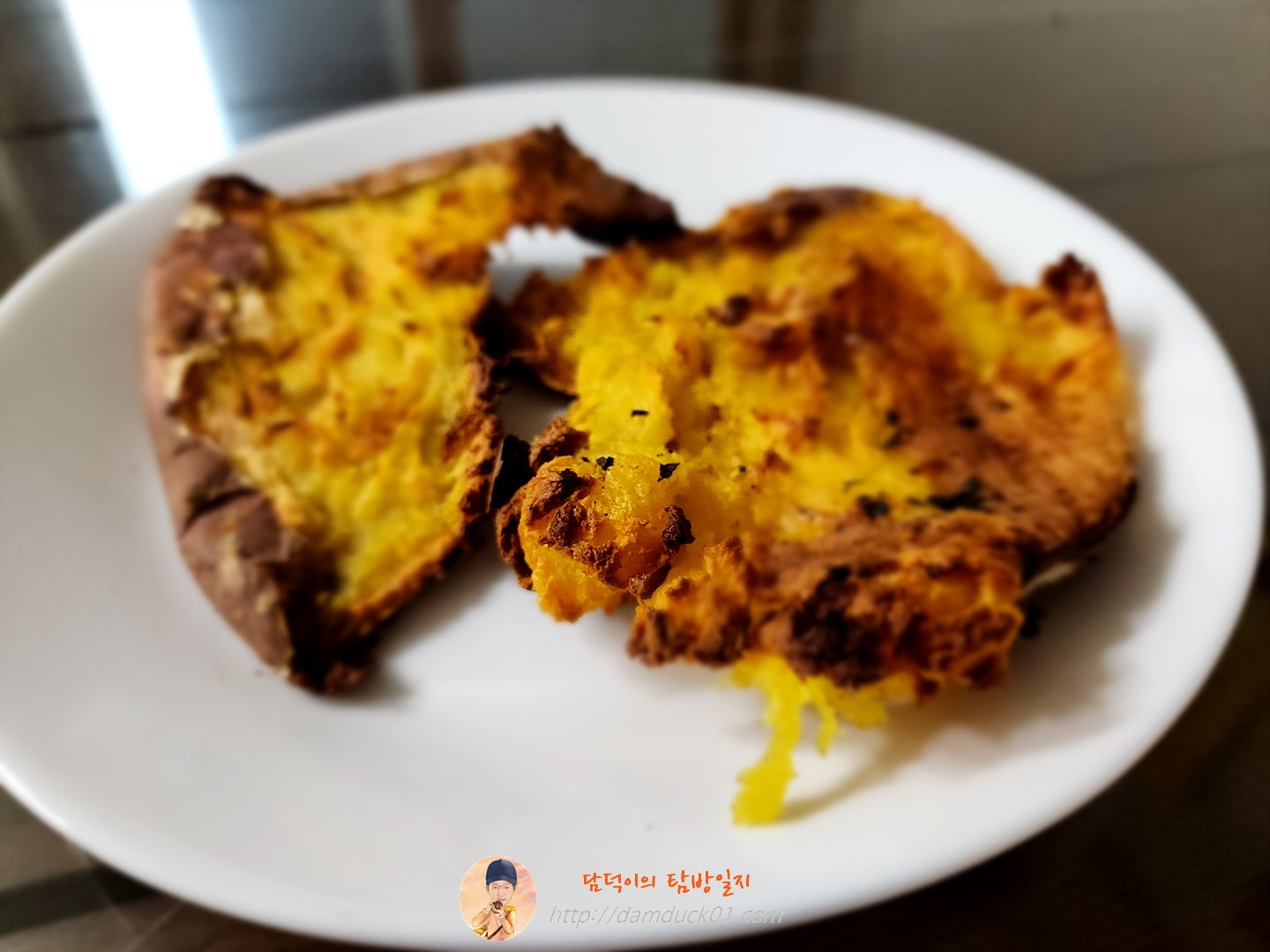 눌러 먹는 고구마튀김