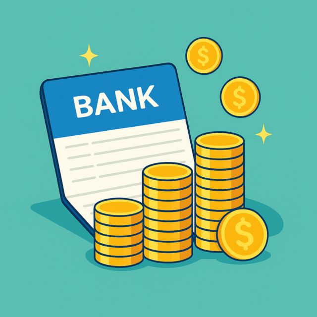 통장에 돈이 차곡차곡 쌓이는 모습