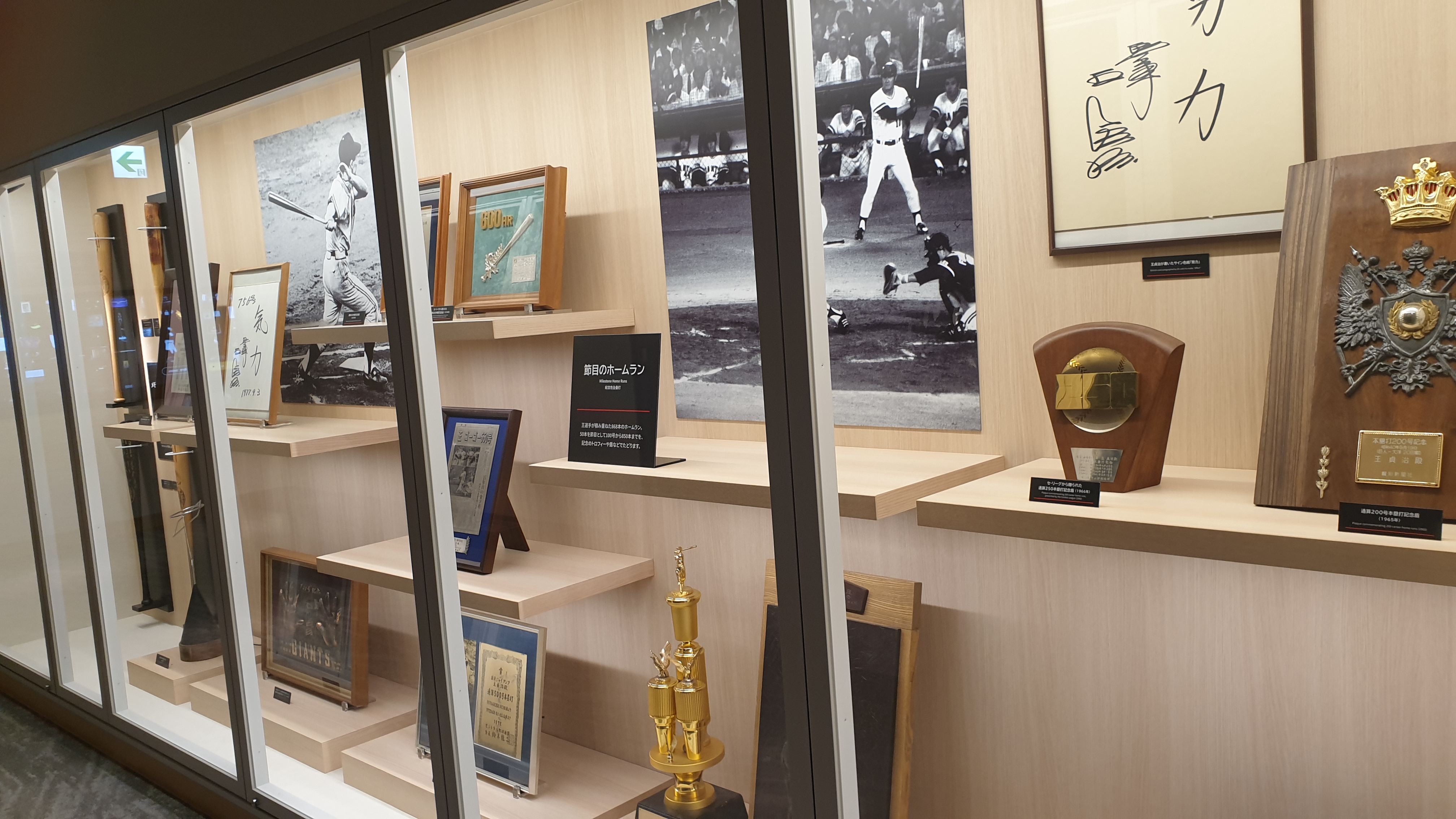 골든글러브 및 트로피 상패의 모습