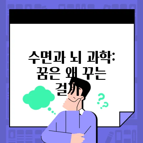 수면과 뇌 과학: 꿈은 왜 꾸는 걸까?