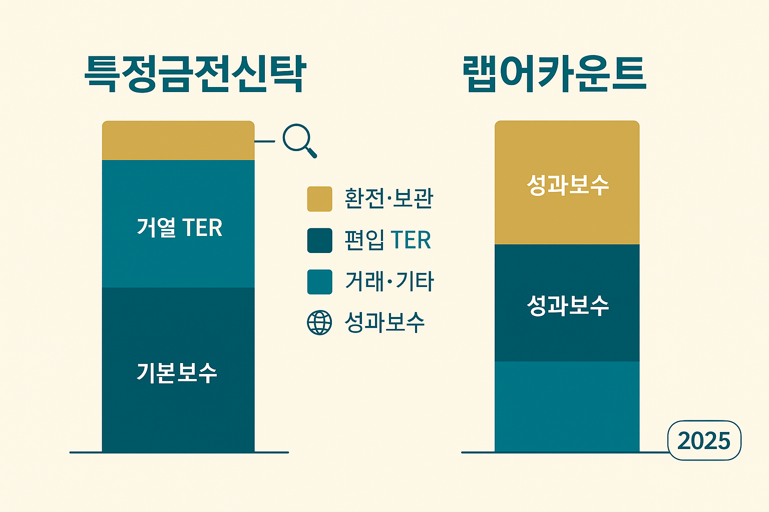 특정금전신탁·랩어카운트 수수료 해부: TER·성과보수·숨은비용까지 한 번에 비교하는 2025 실전 가이드