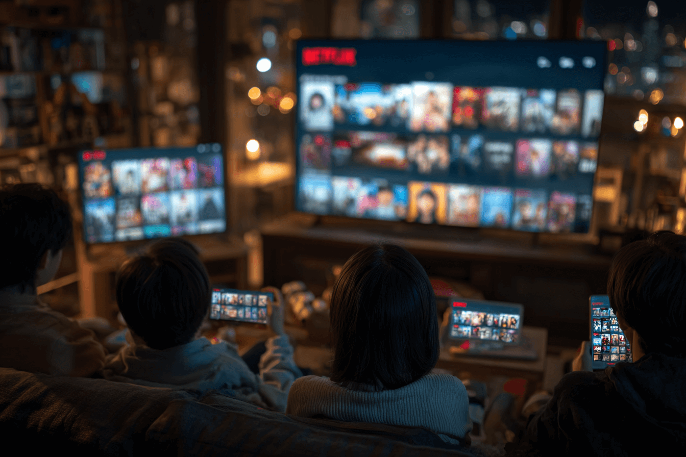 넷플릭스를-시청중인-사람들