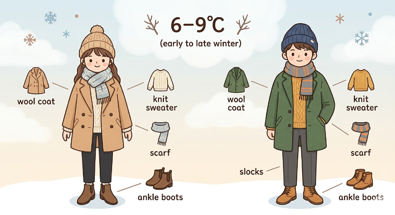 6~9도 옷차림 (초봄 &middot; 초겨울)