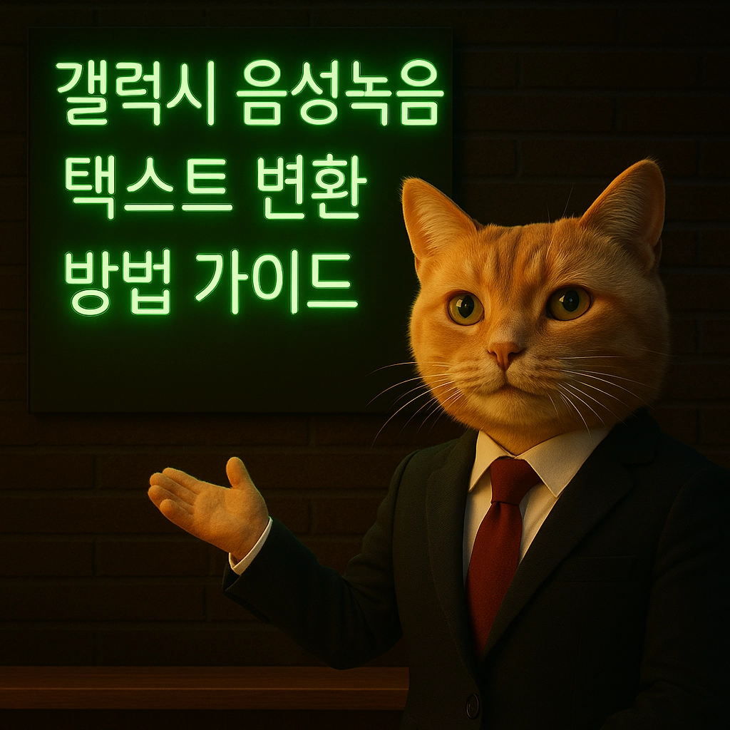 갤럭시 음성녹음 텍스트 변환 방법 가이드