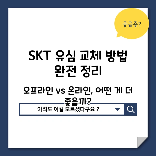 SKT 유심 교체 방법 완전 정리