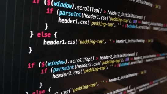 개발 코드 화면