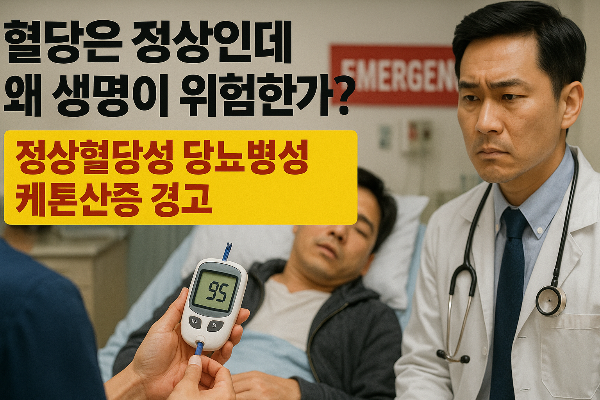 혈당은 정상인데 왜 생명이 위험한가? 정상혈당성 당뇨병성 케톤산증 경고