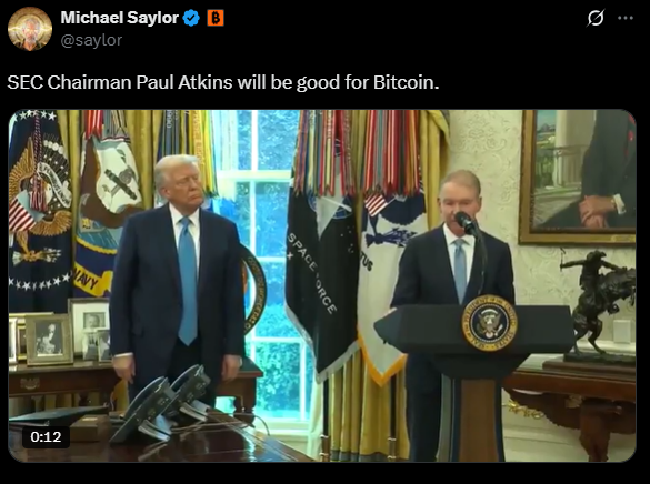 출처: 마이클세일러 X. SEC 폴앳킨스 취임