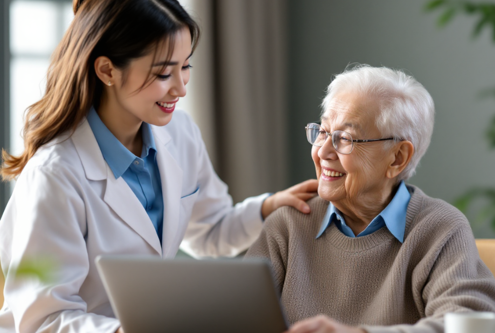 어르신을 돌보는 사회복지사