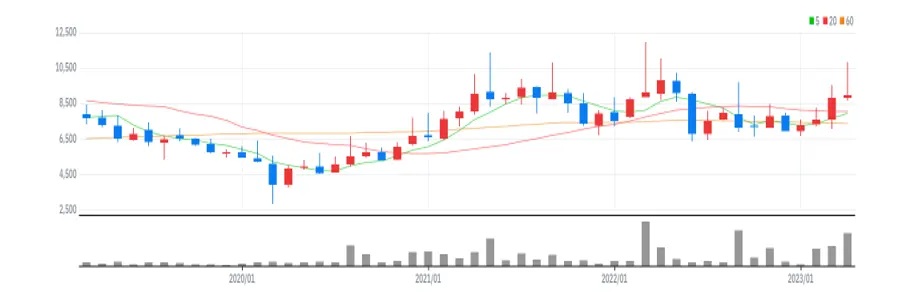 황금에스티 월봉