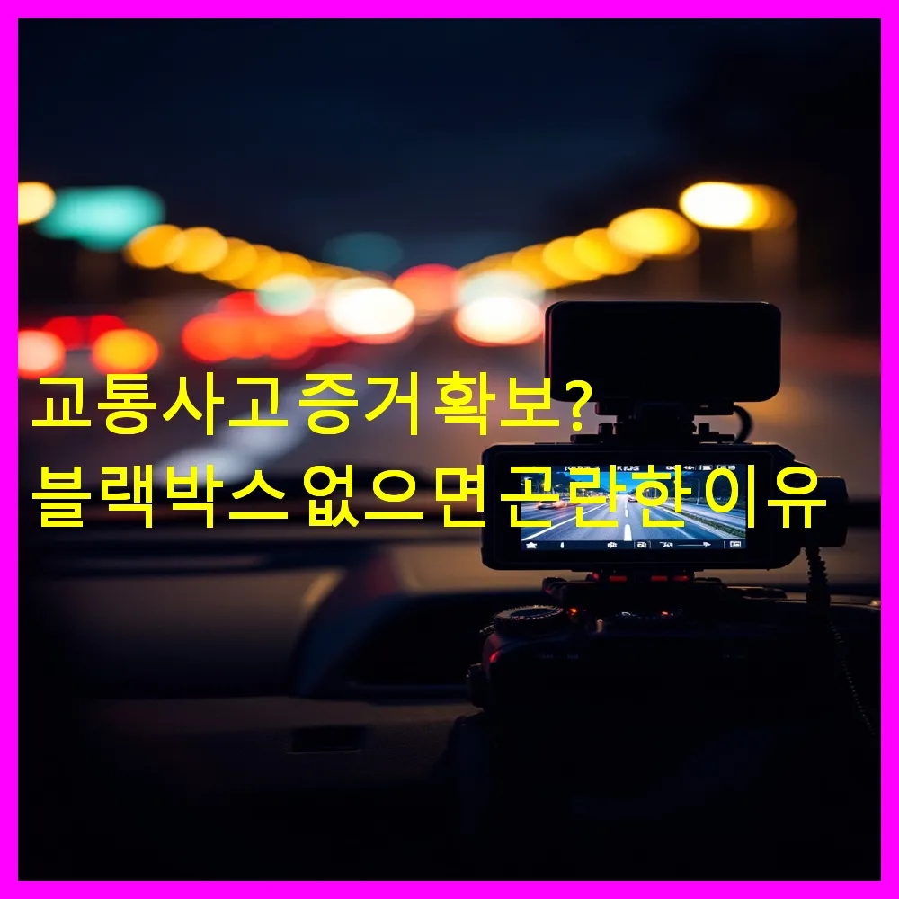 교통사고 증거 확보