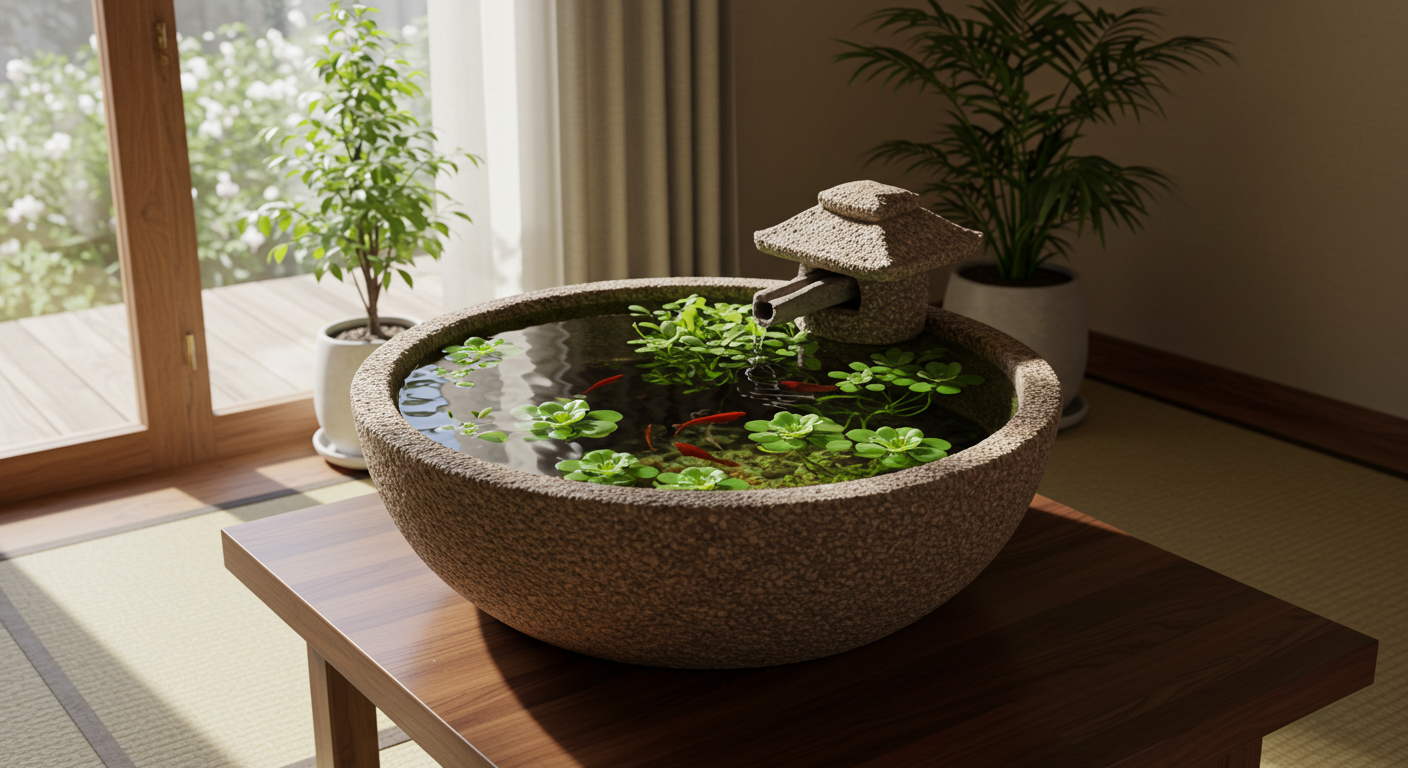 실내 인테리어로 활용되는 수반 사진