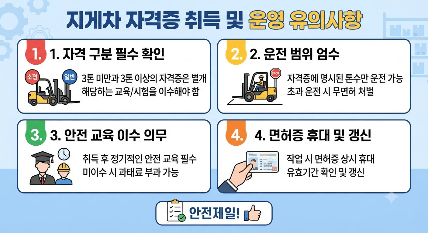 3톤이상 지게차 자격증 취득방법