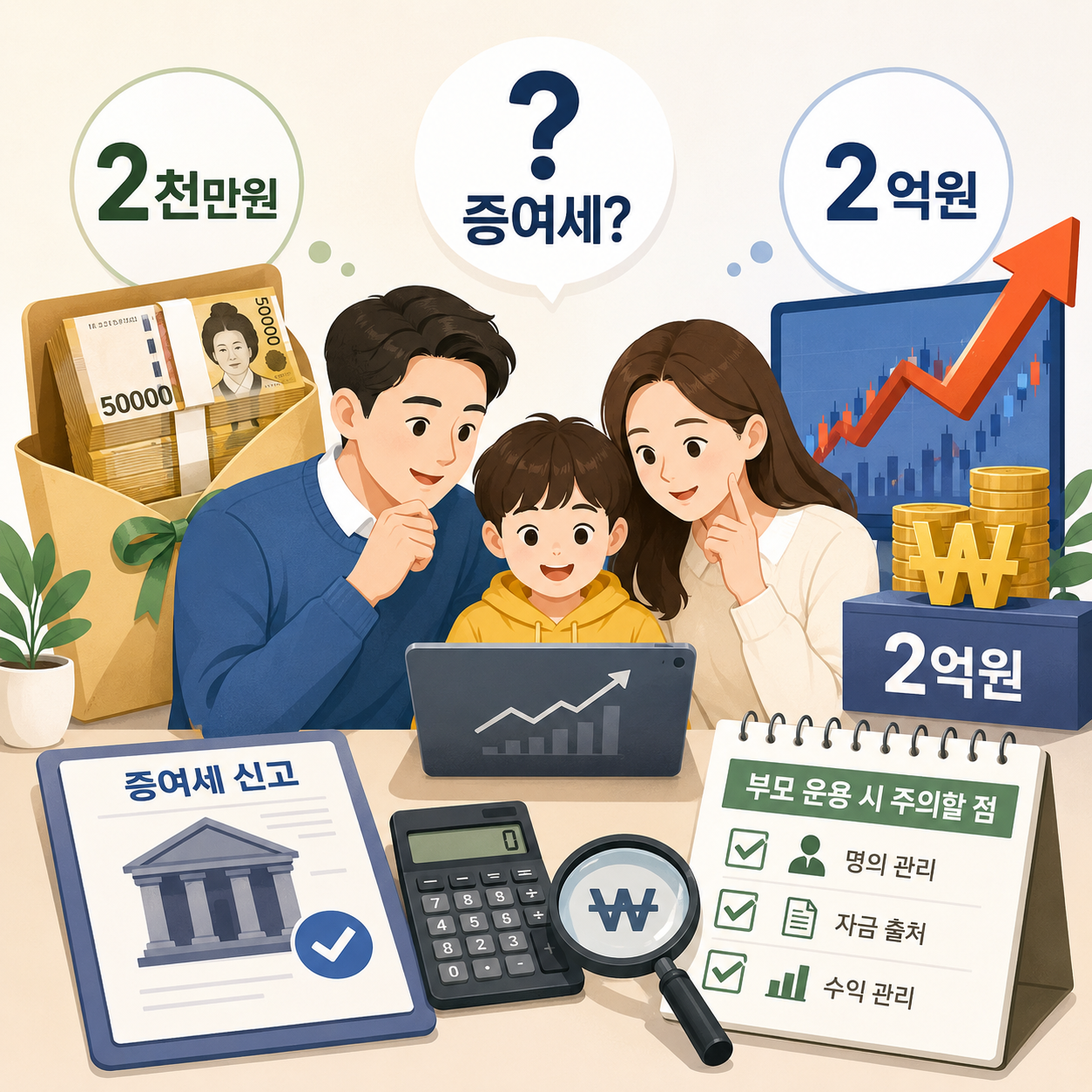자녀 주식계좌 증여세
