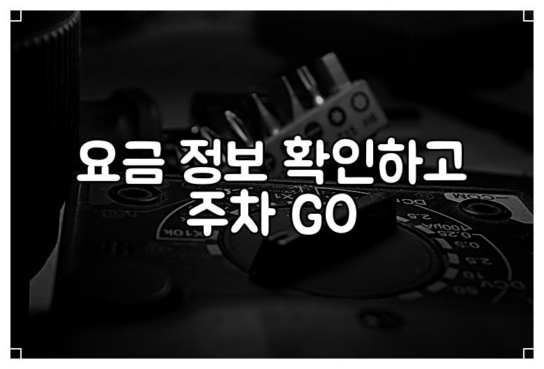 요금 정보 확인하고 주차 GO