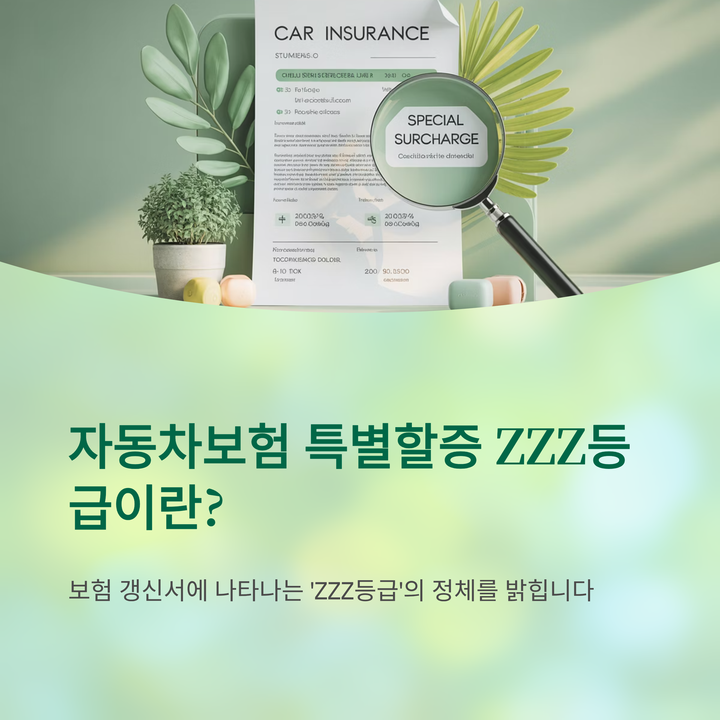 자동차보험 특별할증 ZZZ등급이란? 자동차 보험료 줄이는 완전 가이드