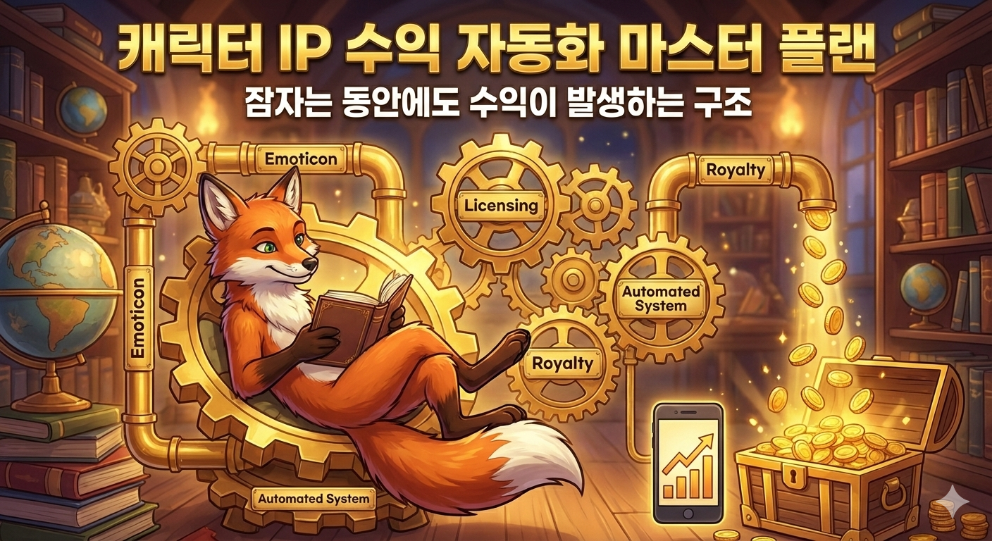 잠자는 동안에도 수익이 발생하는 구조: 캐릭터 IP 수익 자동화 마스터 플랜