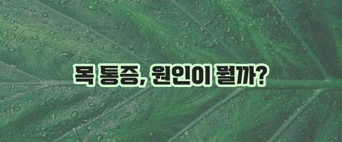인후염 후두염 차이점 증상 대처법 확실히 알아두세요!