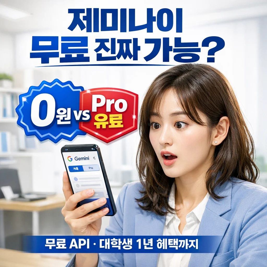 제미나이 무료, 2026년 기준 완전 정리 (Pro 차이&middot;API&middot;대학생 혜택까지)