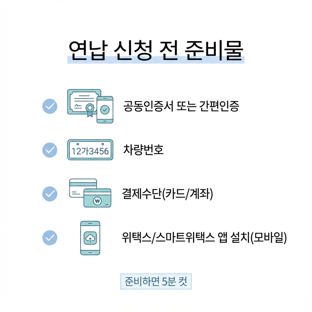 연납 신청 전 준비물