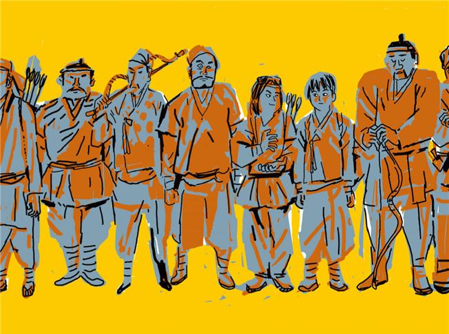 《강을 건너는 아이》 삽화