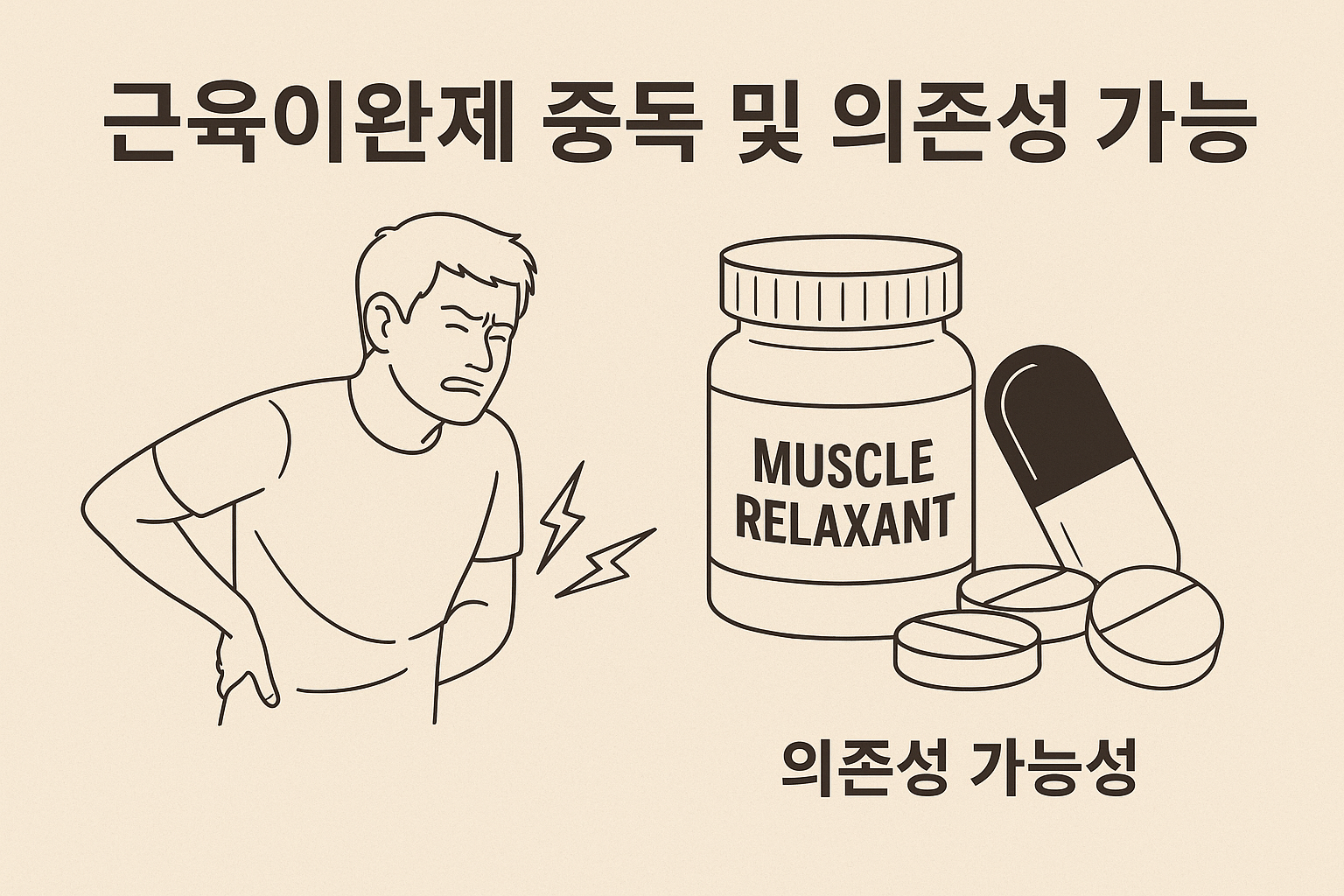 근육이완제 중독 및 의존성 가능성