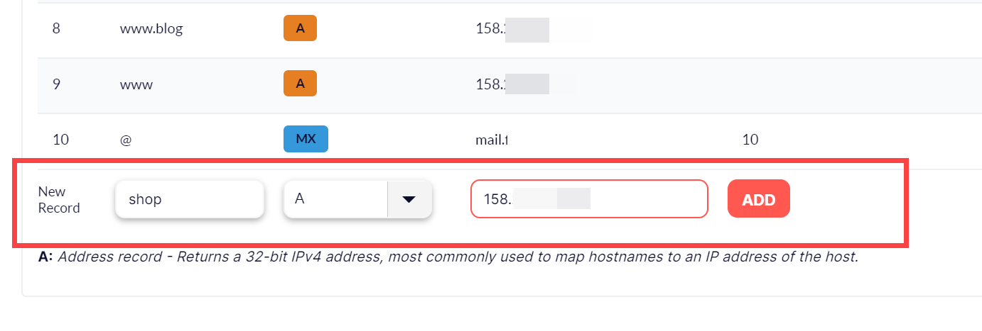 클라우드웨이즈에서 여러 개의 애플리케이션을 생성하여 여러 개의 사이트 운영하기 - 도메인 IP 주소 변경