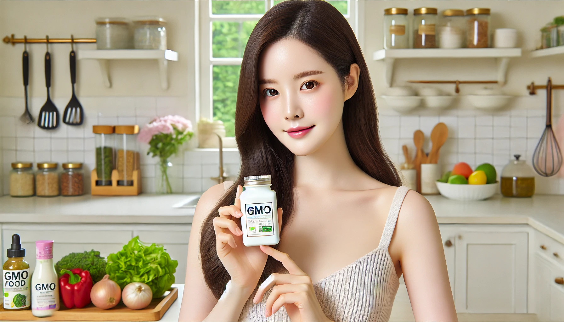 유전자변형식품 표시 내용 확인하는 이미지