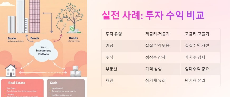 금리·인플레이션 변화에 따른 투자 수익 비교