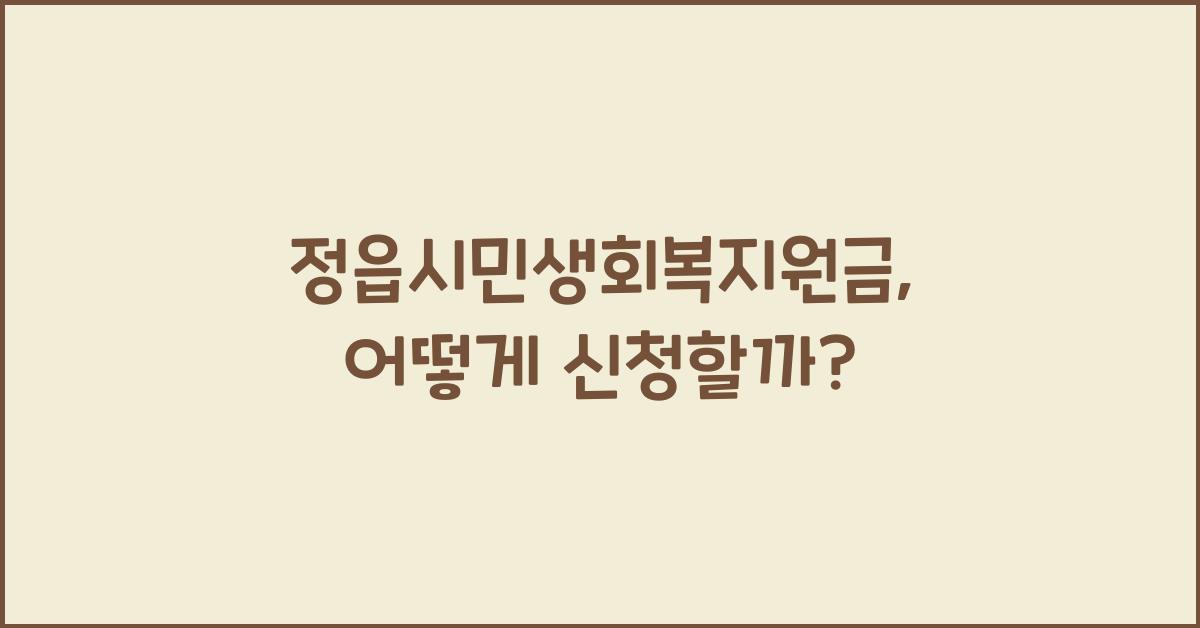 정읍시민생회복지원금