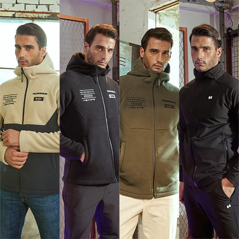 험머 남성 H2 라이크라 플리스 트랙 3종 세트 본딩자켓 기모셋업