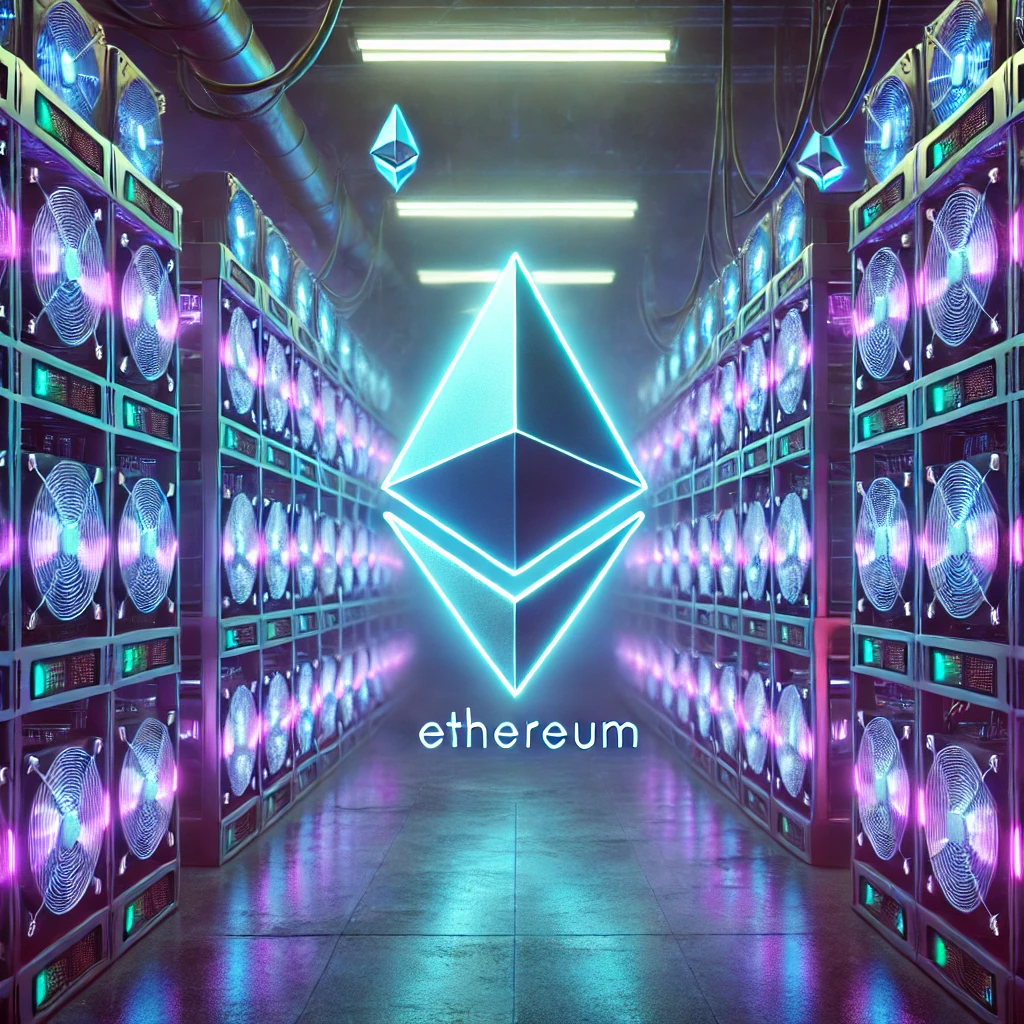 첨단 채굴 장비와 네온 조명이 있는 미래적 마이닝 환경