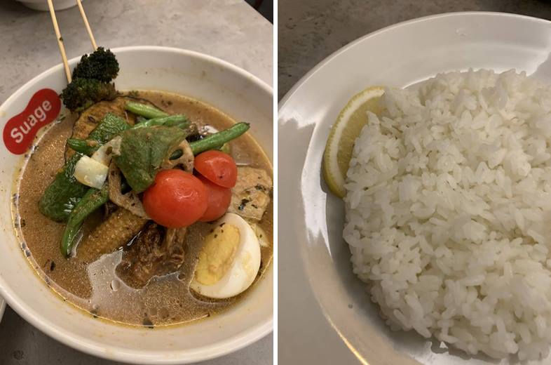 야채 카레와 기본 밥