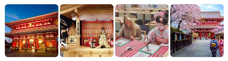 도쿄 센소지와 전통문화 체험 &ndash; 기모노, 다도, 서예 체험을 담은 감성 사진