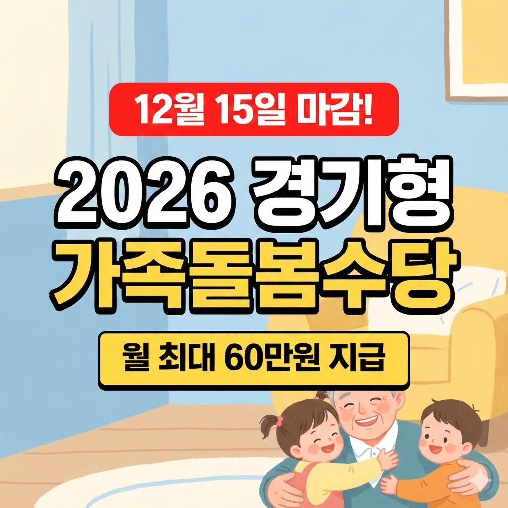 2026 경기형 가족돌봄수당 12월 15일 신청 마감 안내