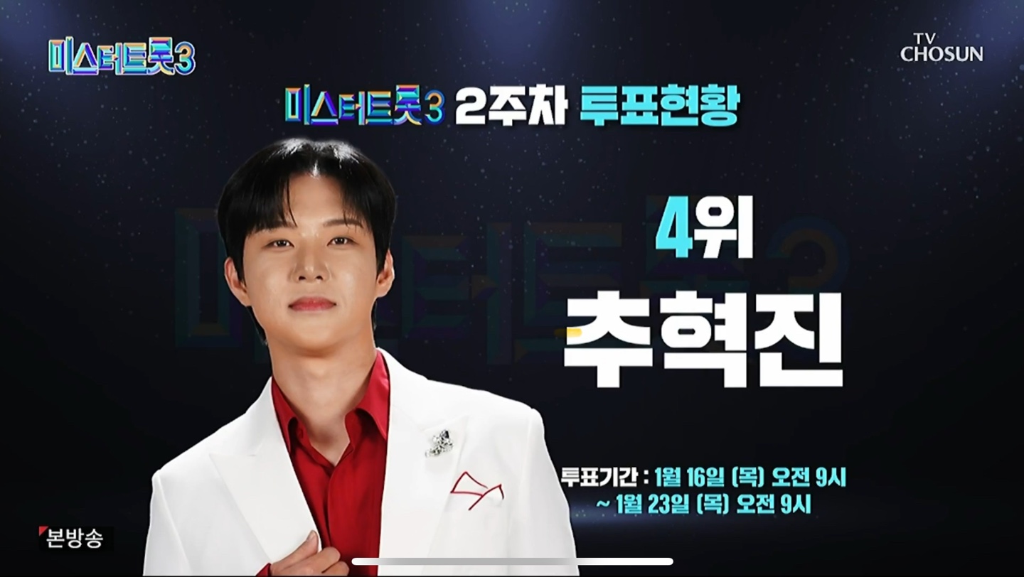 미스터트롯3 대국민 응원투표 2주차