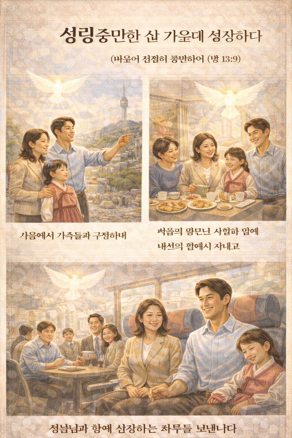 행 13:9 말씀을 보며&amp;#44; 성령충만한 삶을 통해 하나님께서 일하셨음을 기억하며&amp;#44; 저도 성령충만한 삶에서 성장이 있는 하루의 삶입니다.