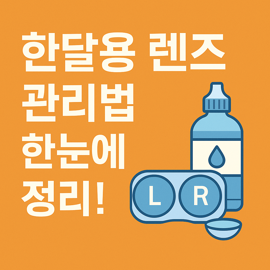 한달용 렌즈 관리법