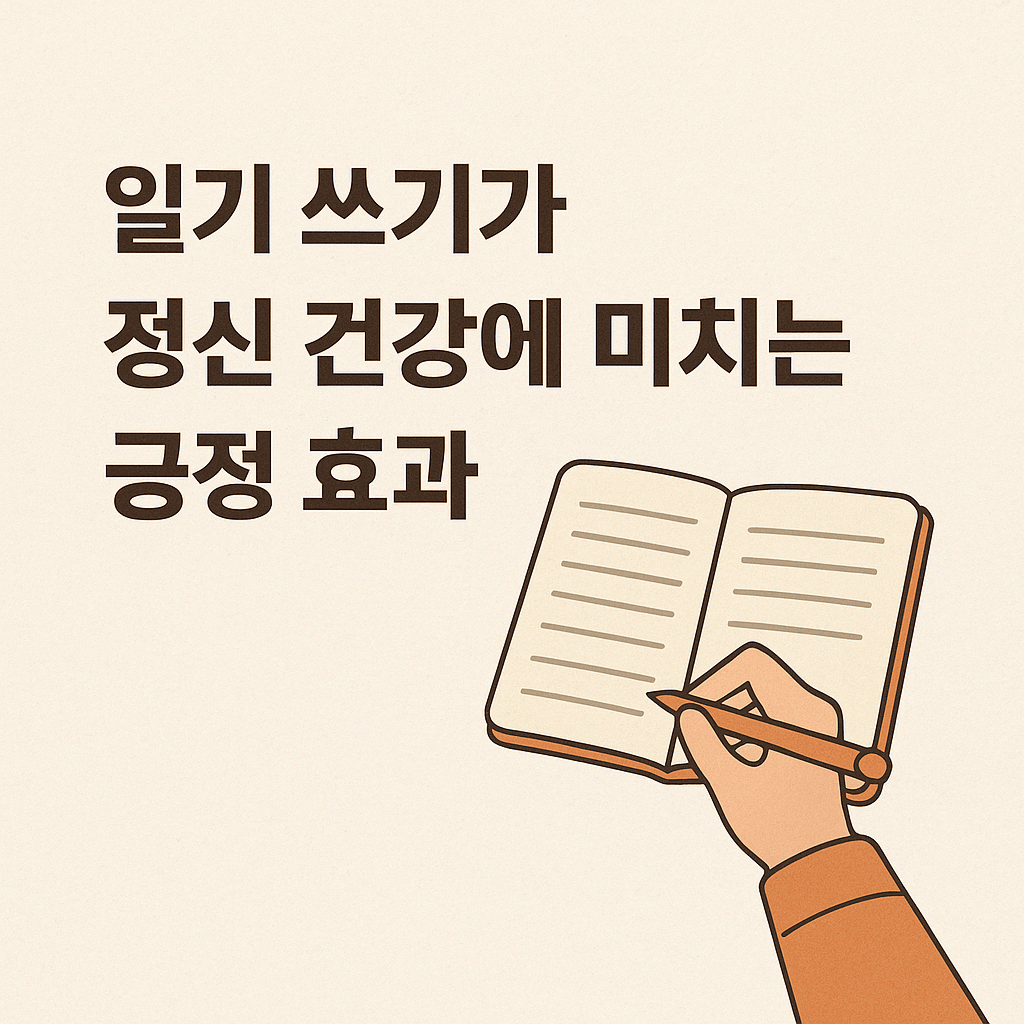 일기 쓰기가 정신 건강에 미치는 긍정 효과