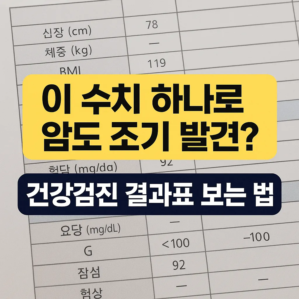 건강검진 결과표 보는 법