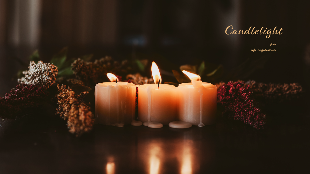 12 양초 3개 C - Candlelight 감성배경화면